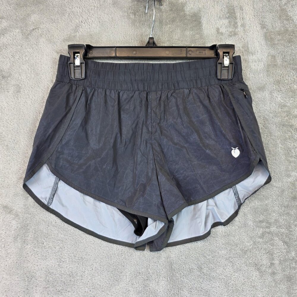 Flexliving Rainbow Holographic Shorts Womens Small Lined Elastic Waist Running